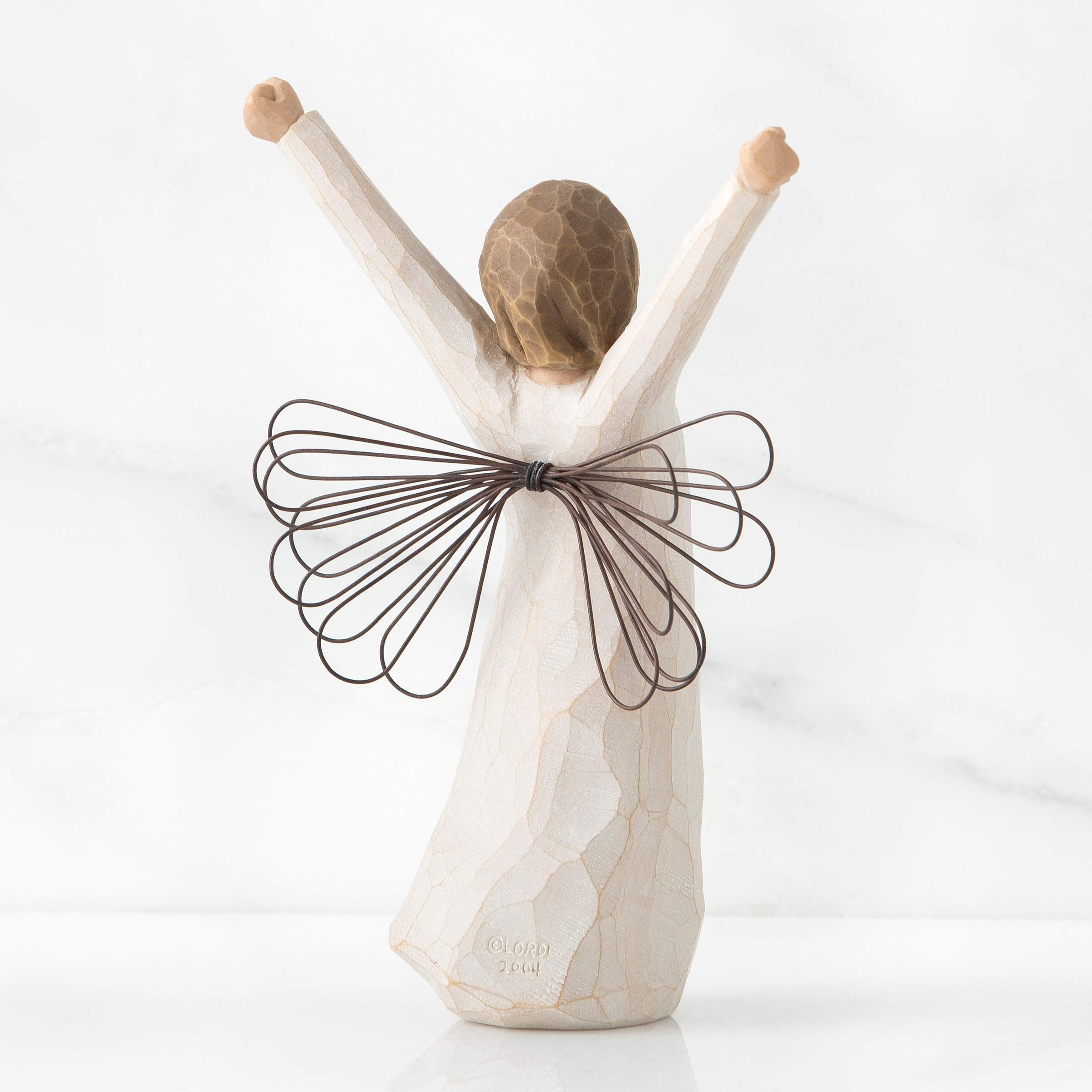 Willow Tree Courage side profile highlighting wire wings and graceful silhouette