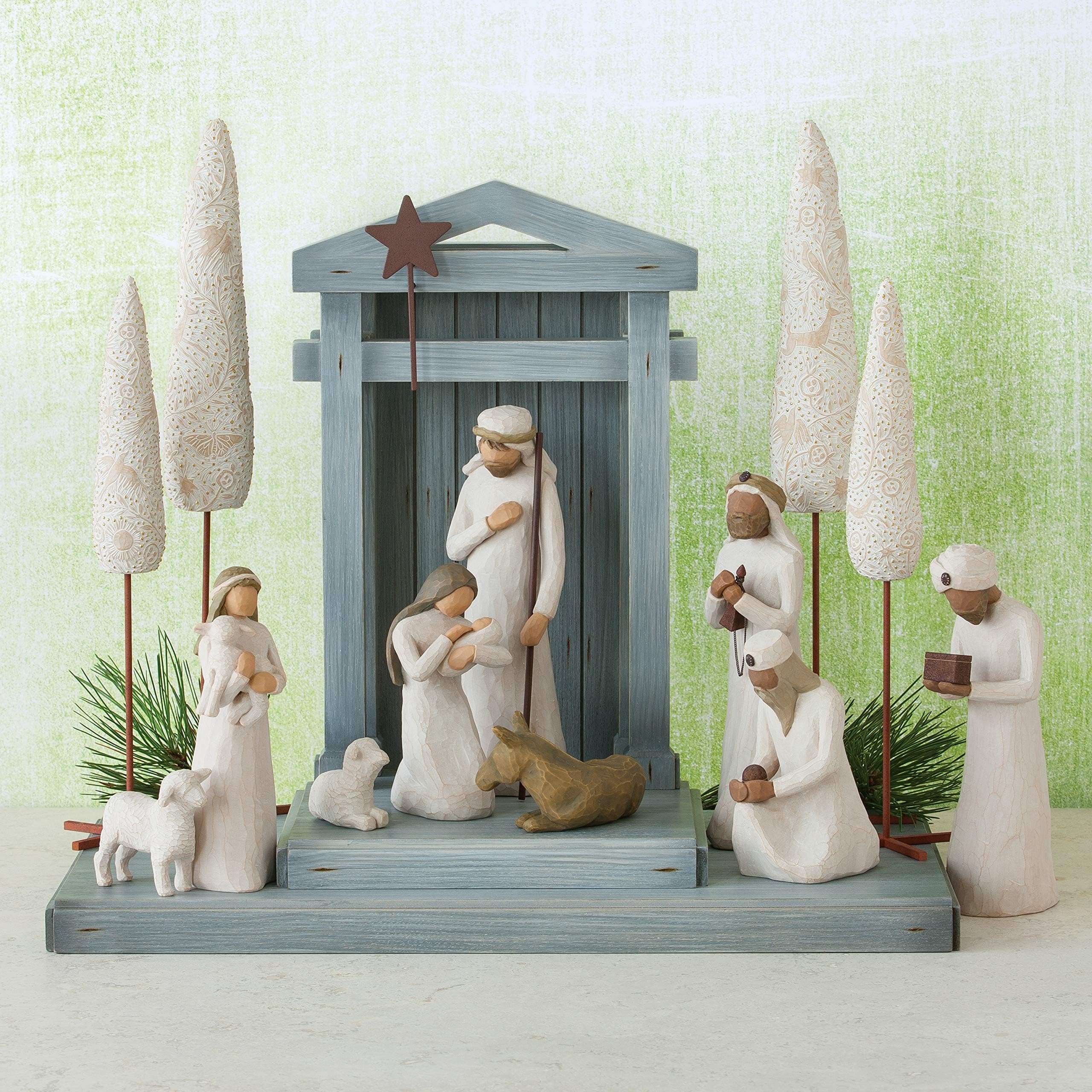 Willow Tree crèche folded flat for storage offering compact space-saving benefit