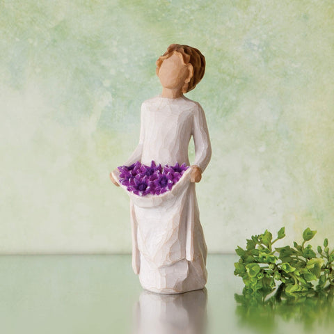 Willow Tree enclosure card with message offering a heartfelt gifting benefit