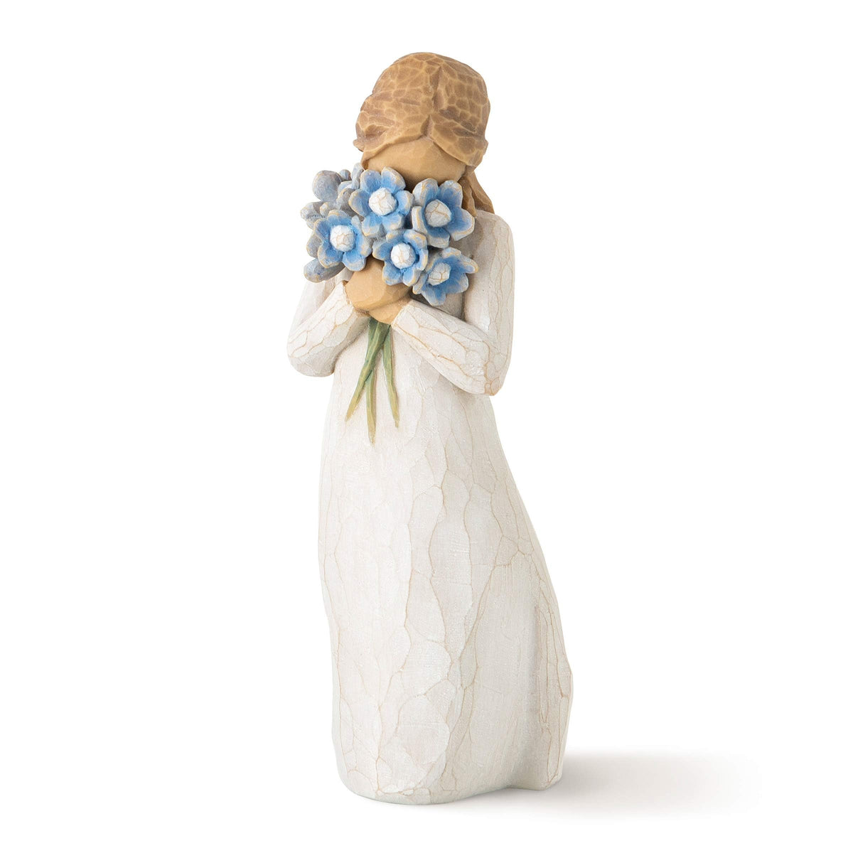 Willow Tree front view of figure showing bouquet and pose, perfect keepsake
