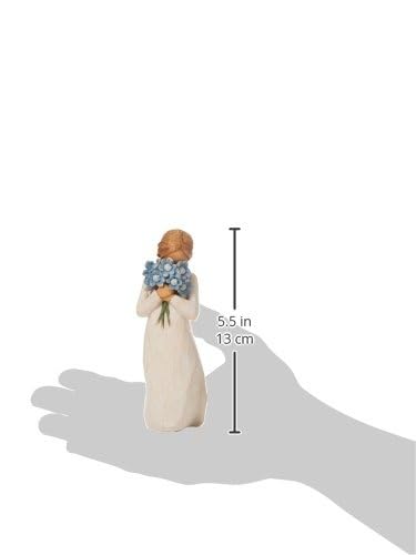 Willow Tree side profile of figure showing cream dress and sculpted texture benefit