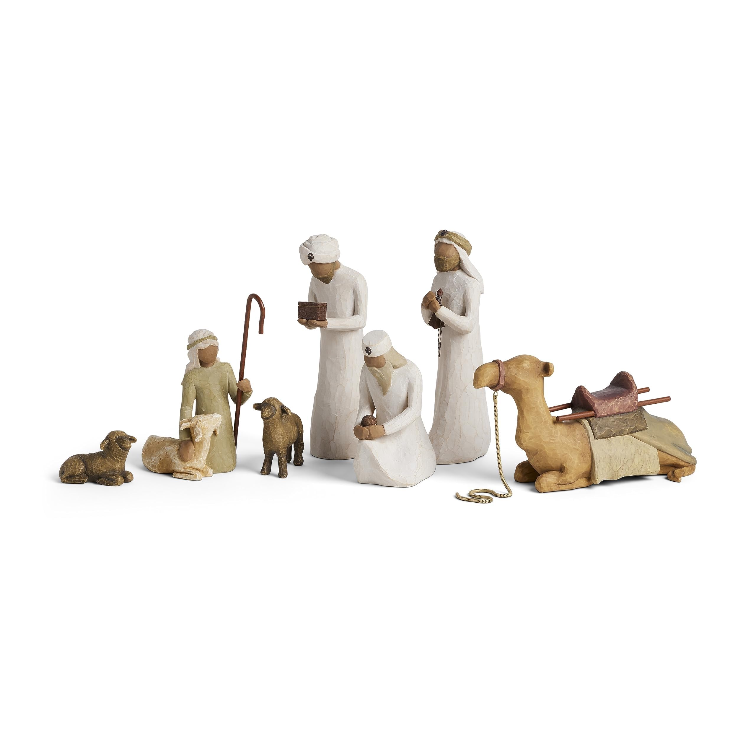 Willow Tree front view of boxed 7-piece set showing elegant gift-ready packaging