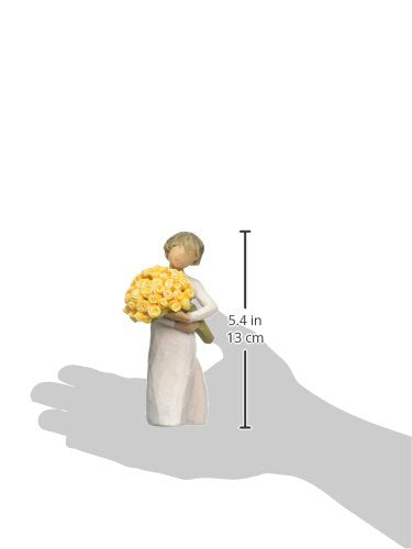 Willow Tree side profile of figure in cream dress conveying gentle gesture