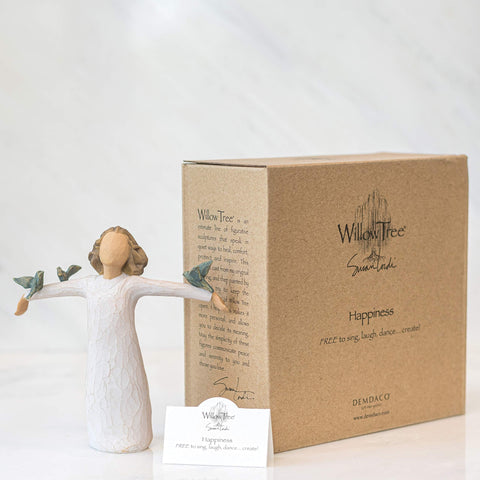 Willow Tree displayed on a shelf, adds warm decorative encouragement to a room
