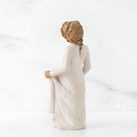 Willow Tree held in hand to show scale and delicate craftsmanship benefits