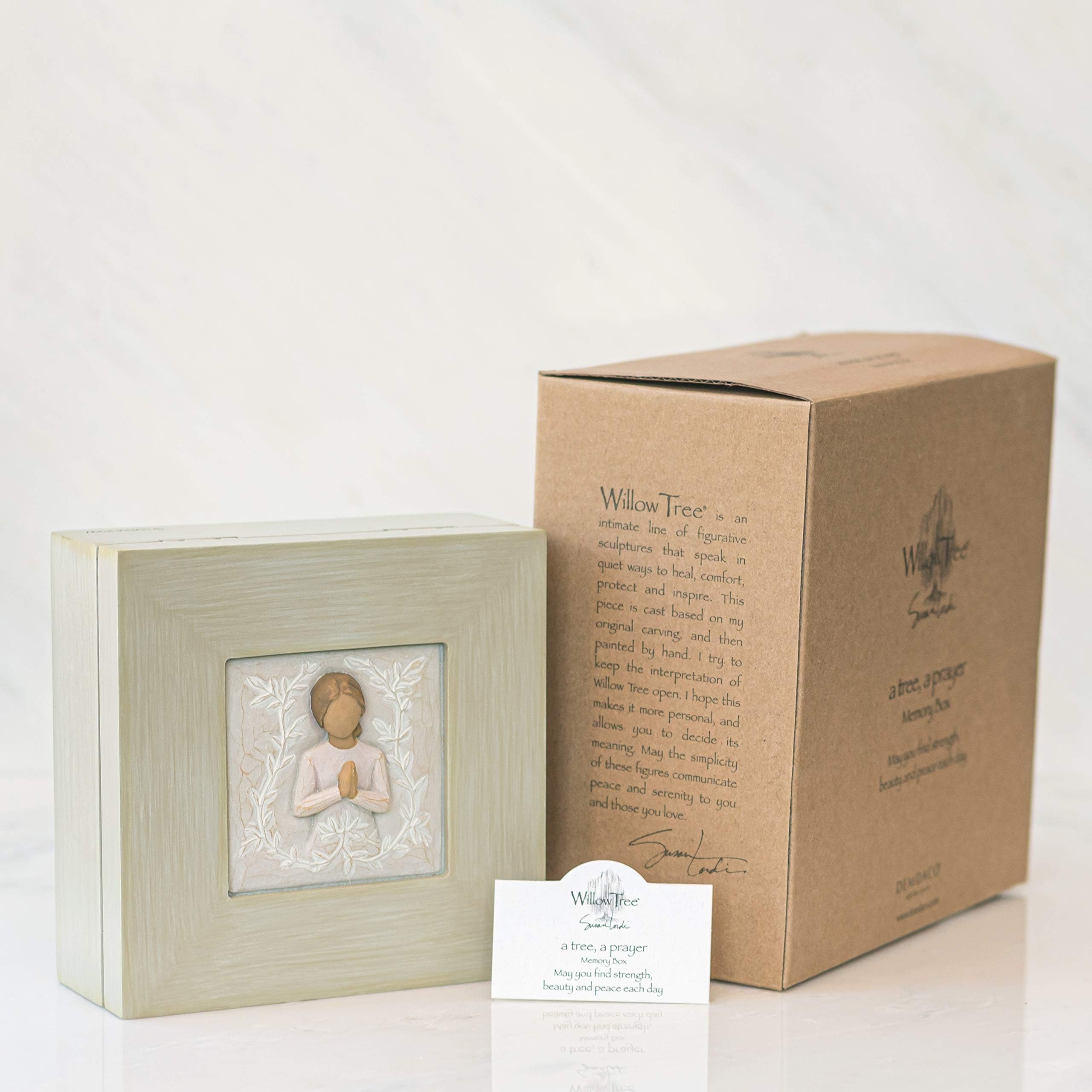Willow Tree memory box on dresser lifestyle shot showing decorative display and gift readiness
