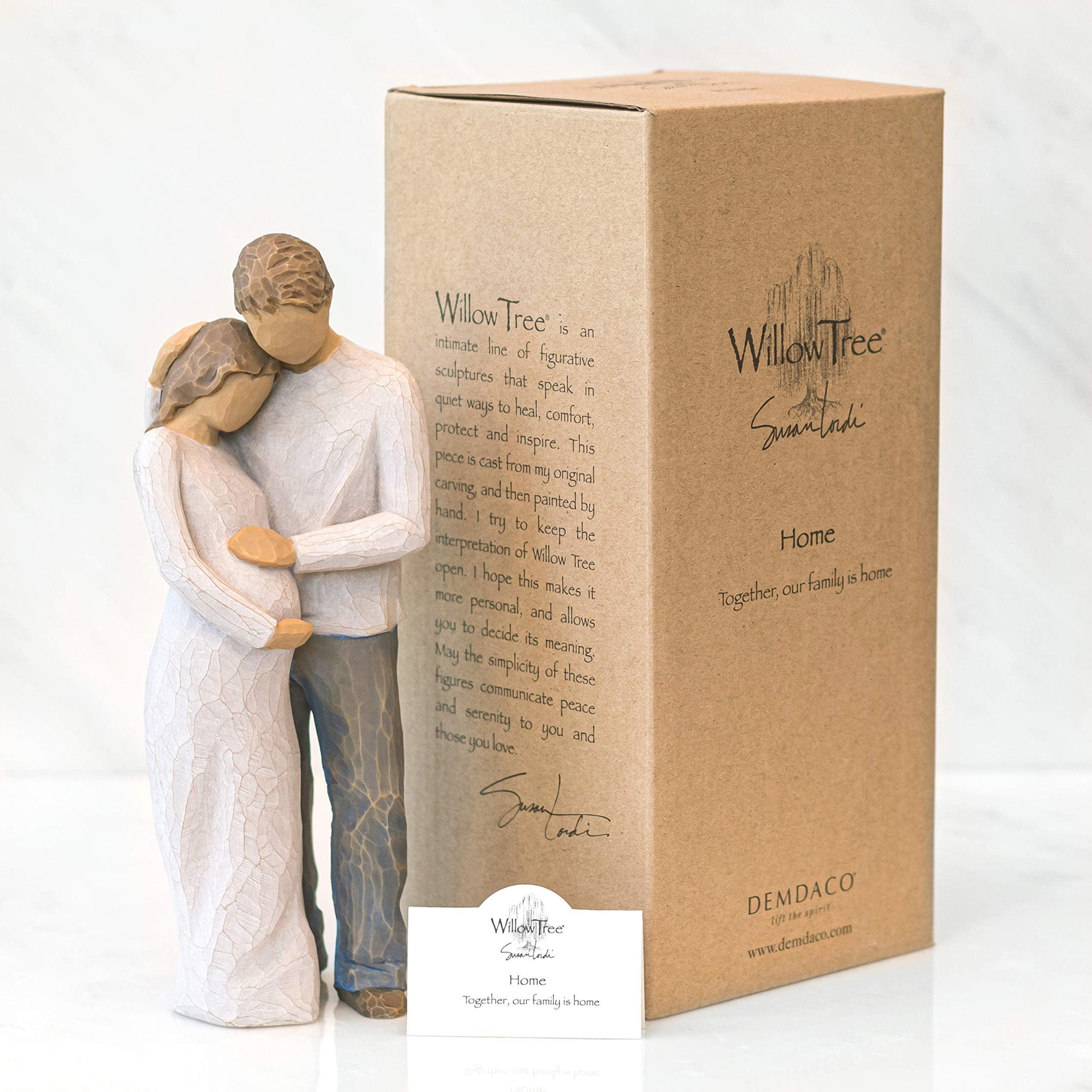 Willow Tree displayed on mantel adding a sentimental focal point to room