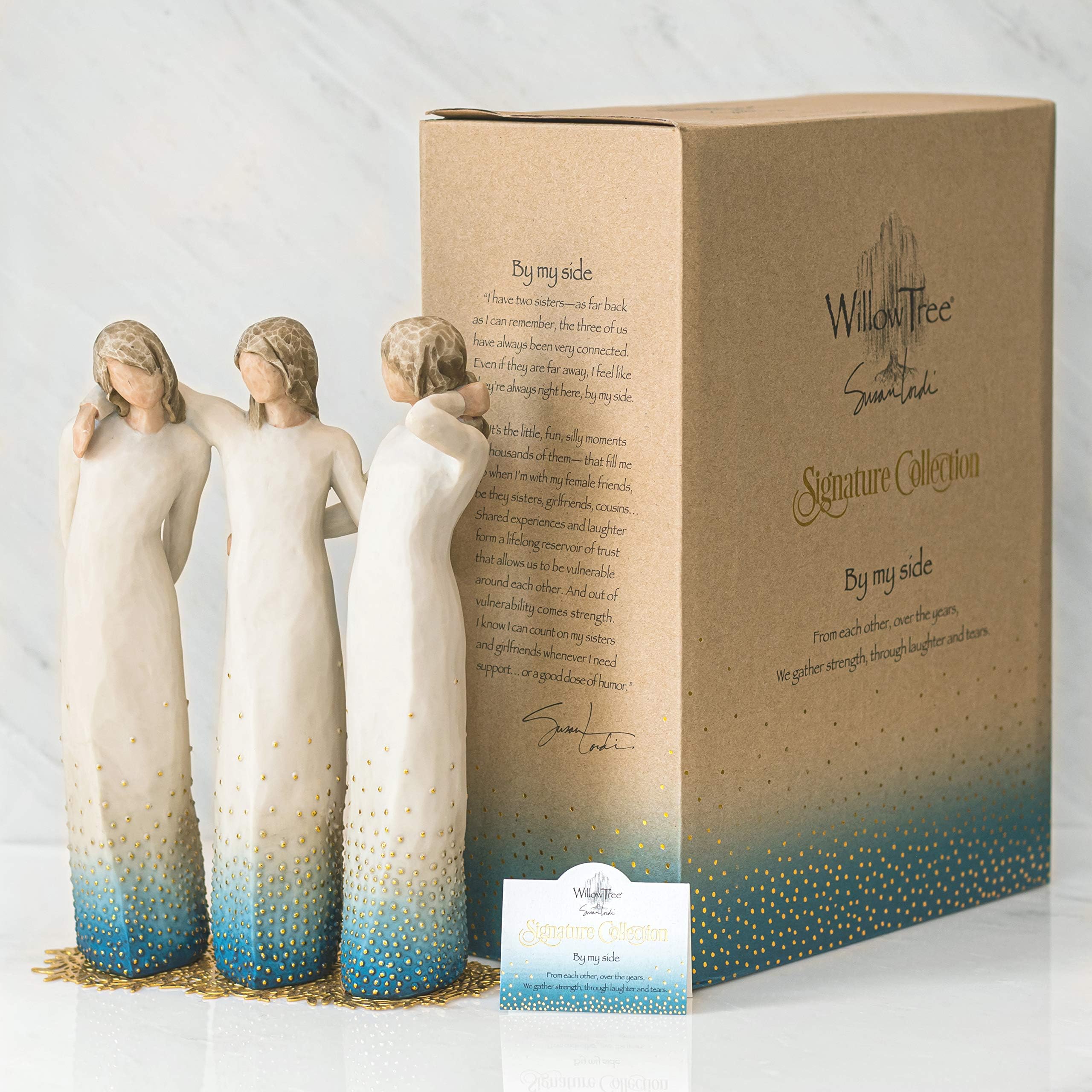 Willow Tree styled on a shelf adding warmth and thoughtful décor