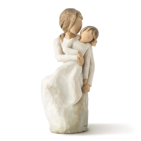 Willow Tree front view showing seated mother and child, evokes warmth