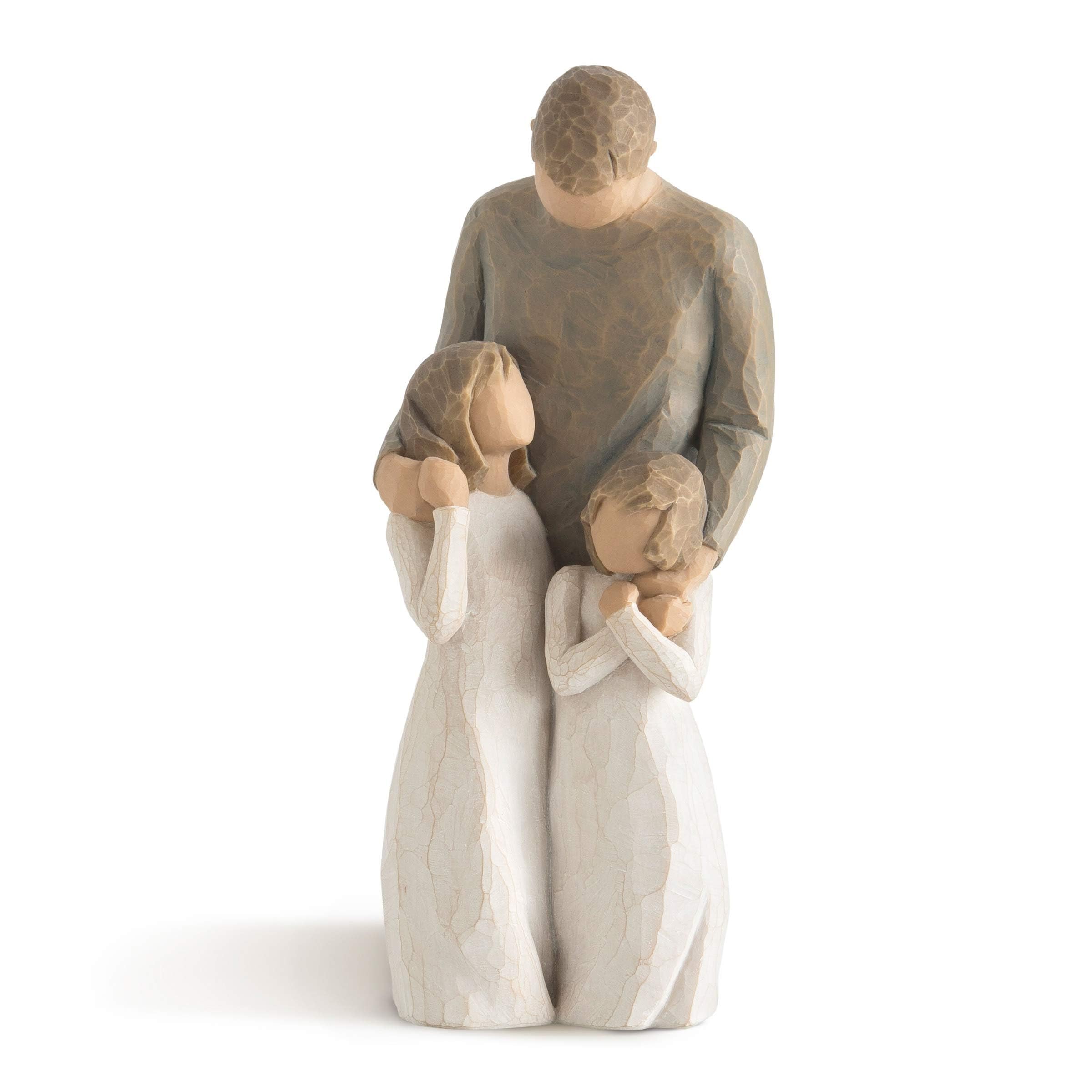 Willow Tree front view showing family embrace and timeless decor appeal