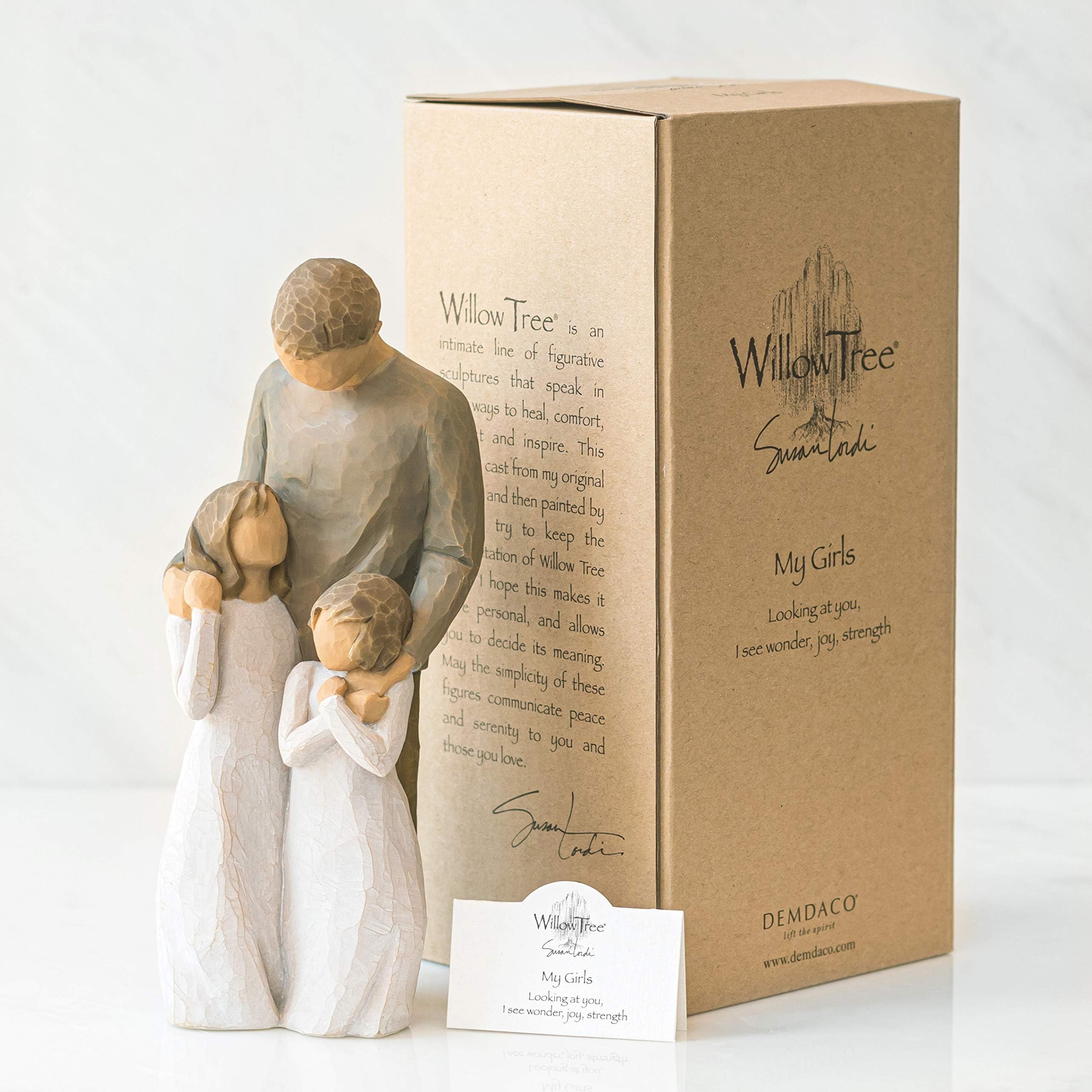 Willow Tree styled on mantel conveying thoughtful, classic home display