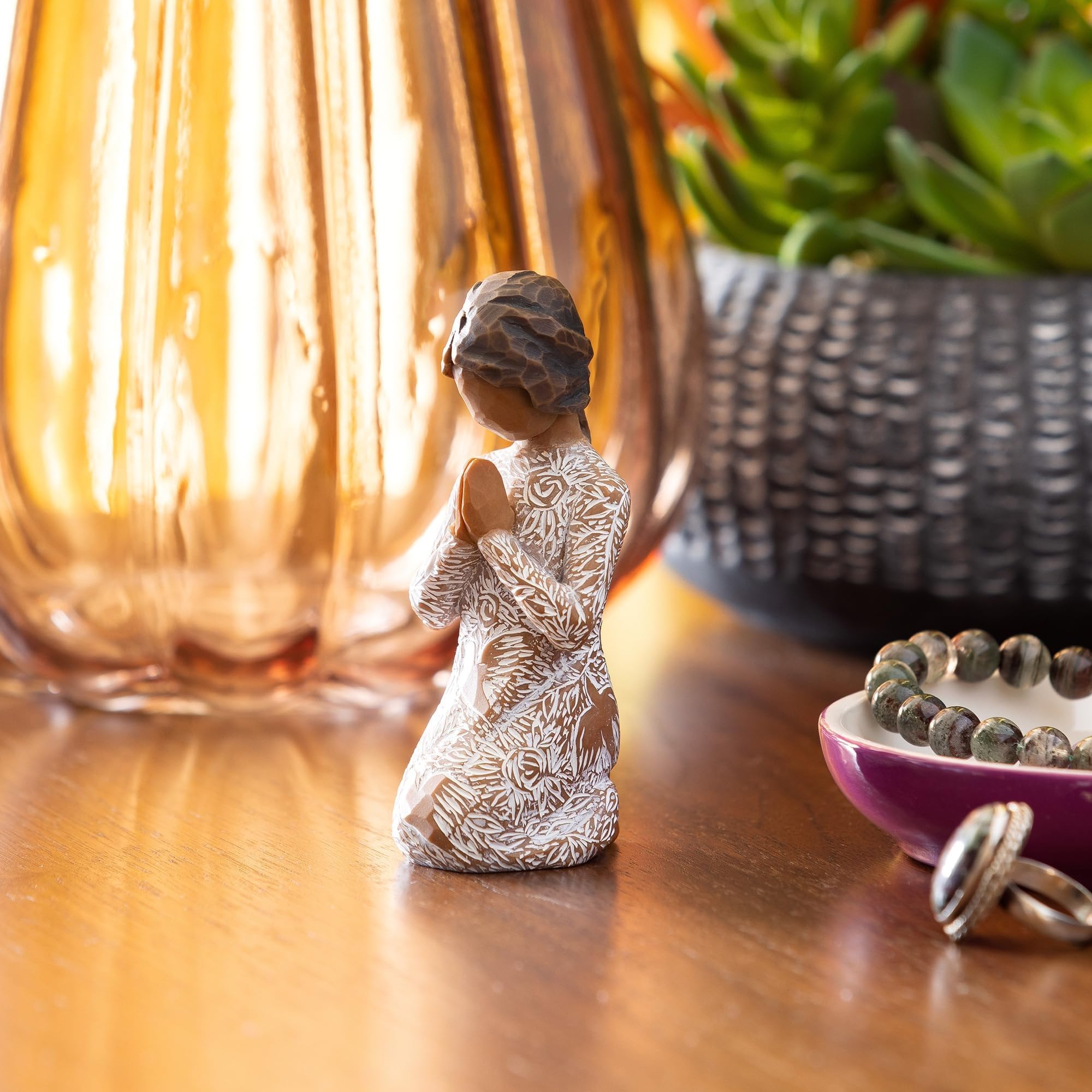 Willow Tree on a tabletop styling suggesting comfort and home decor