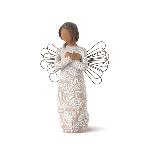 Willow Tree remembrance front view shows serene angel, ideal for memorial display