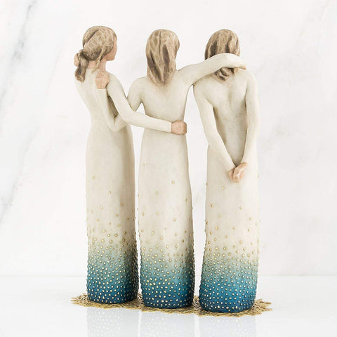 Willow Tree side profile displaying silhouette and layered dresses