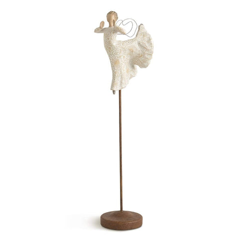 Willow Tree front view of Song of Joy angel showing graceful pose and benefit of visual calm