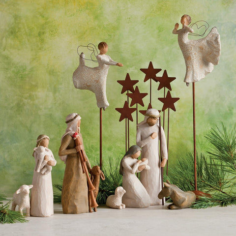 Willow Tree figure mounted on weighted base demonstrating stable display benefit