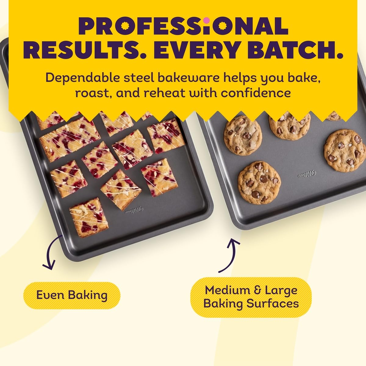 Wilton close-up of non-stick surface texture for easy food release and simple cleanup