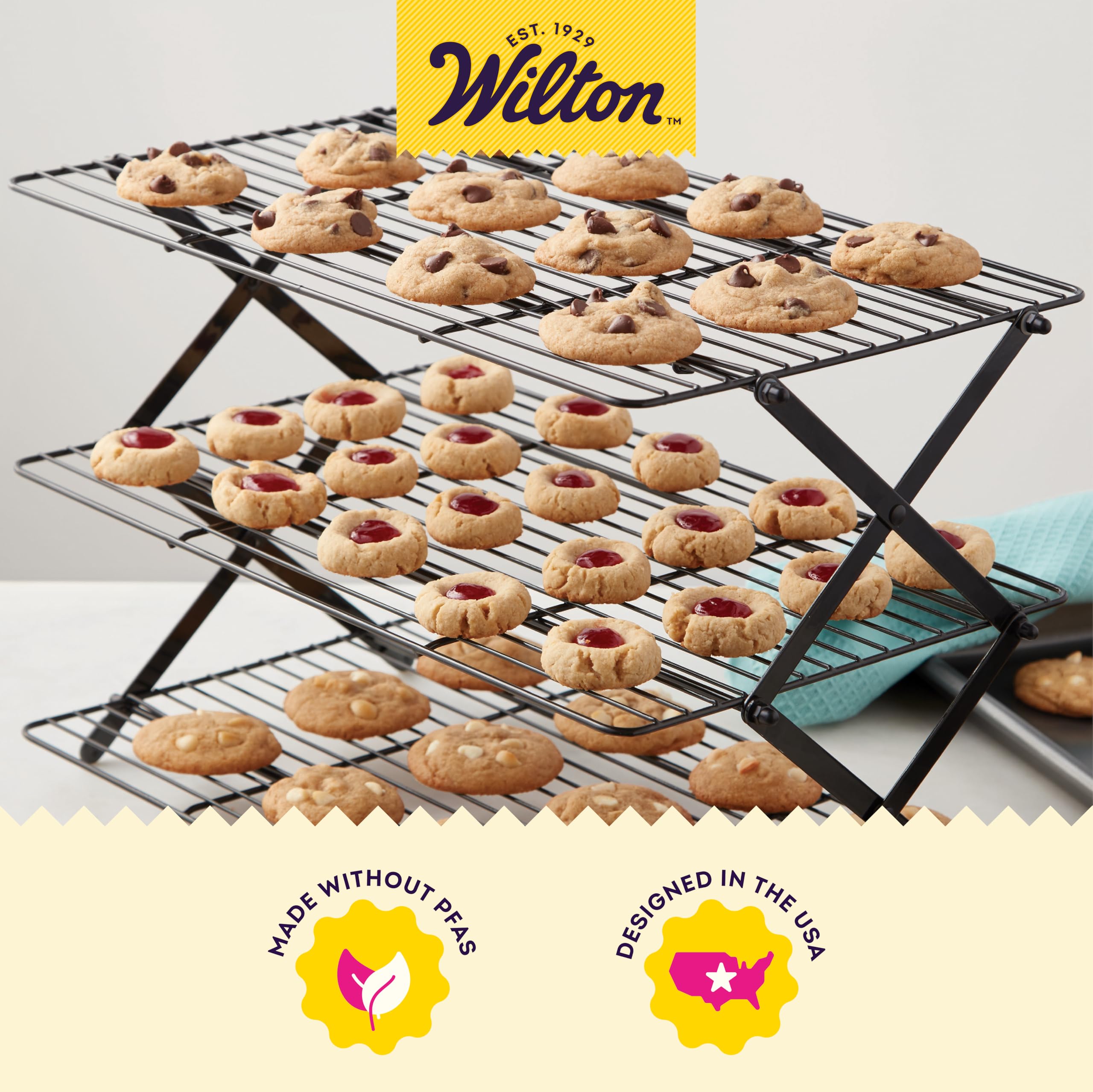 Wilton gold close-up nonstick coating highlights easy food release