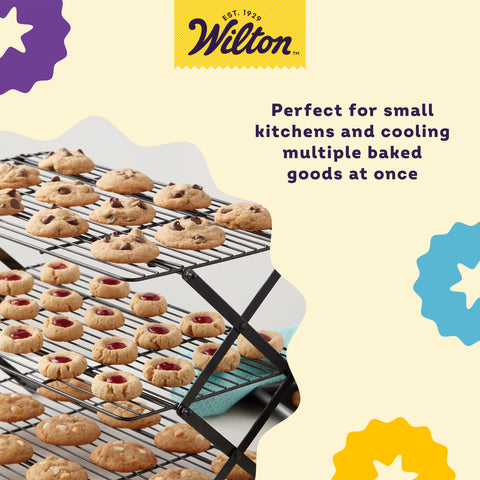 Wilton gold folded flat for storage showing space-saving convenience