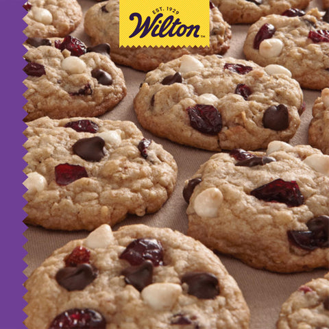 Wilton gold rack in a kitchen setting showing organized baking workflow