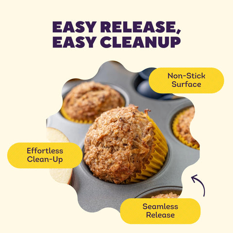 Wilton stacked pans showing compact storage and protection of nonstick surface