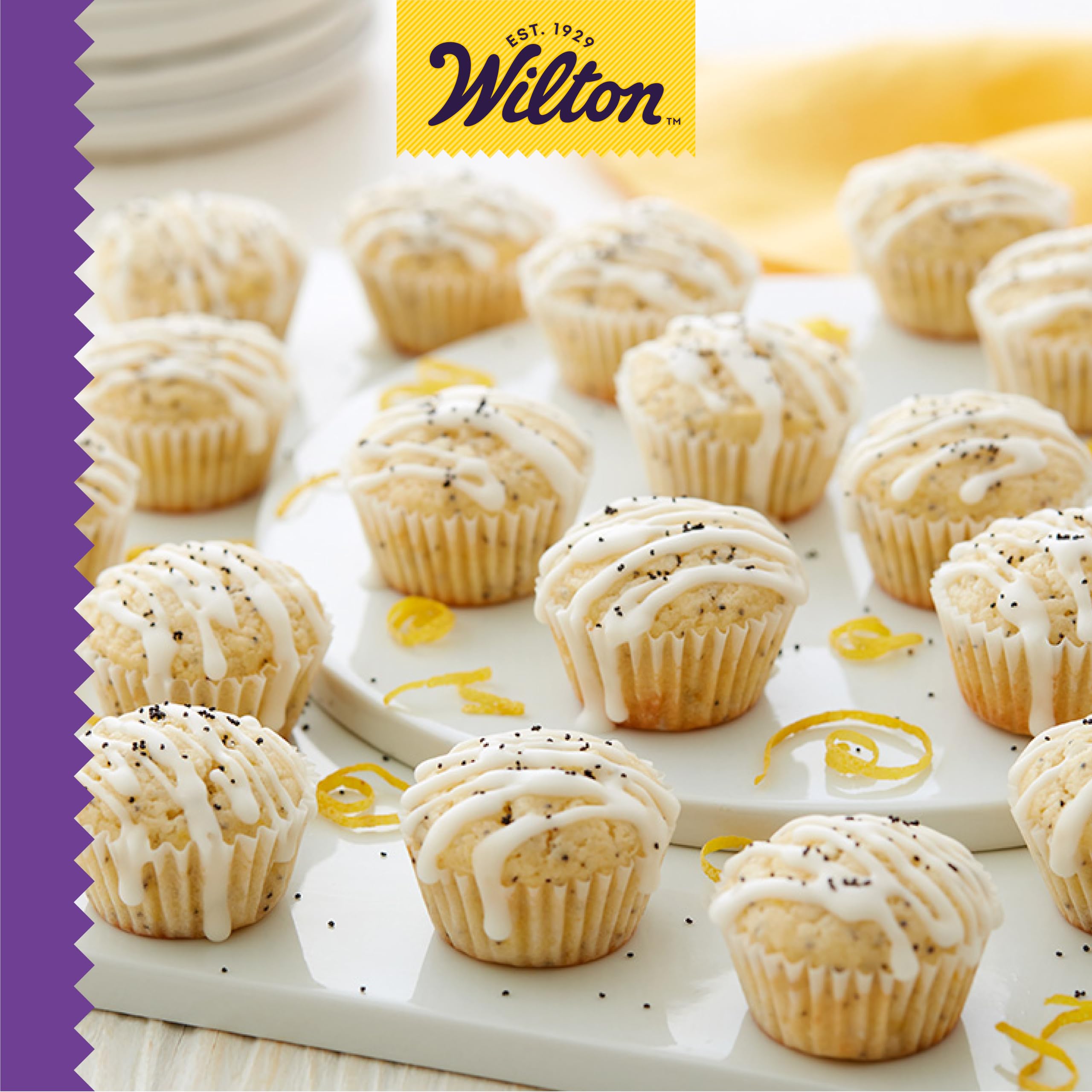 Wilton lifestyle kitchen shot serving mini cupcakes illustrating batch baking benefits