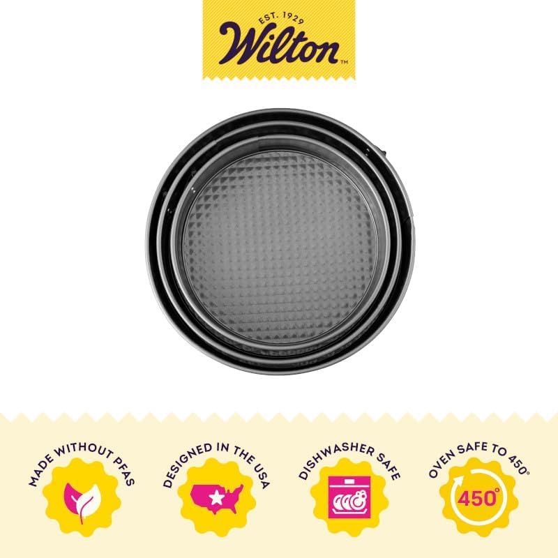 Wilton springform pan latch and extended handle for secure oven handling