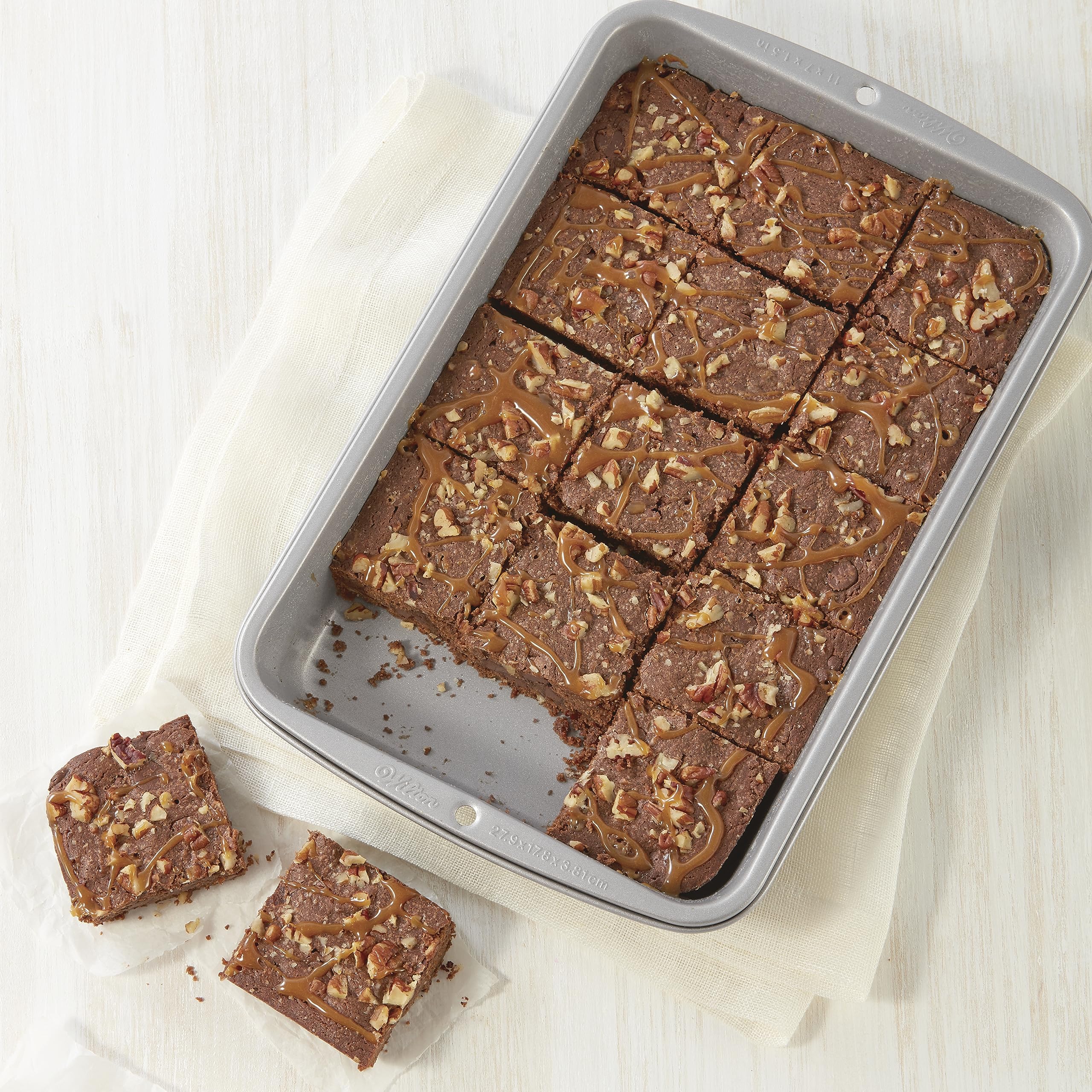 Wilton two pans stacked to show included multipack convenience