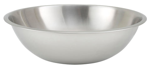 Winco 20 qt front view showing full capacity and stable base for heavy mixing