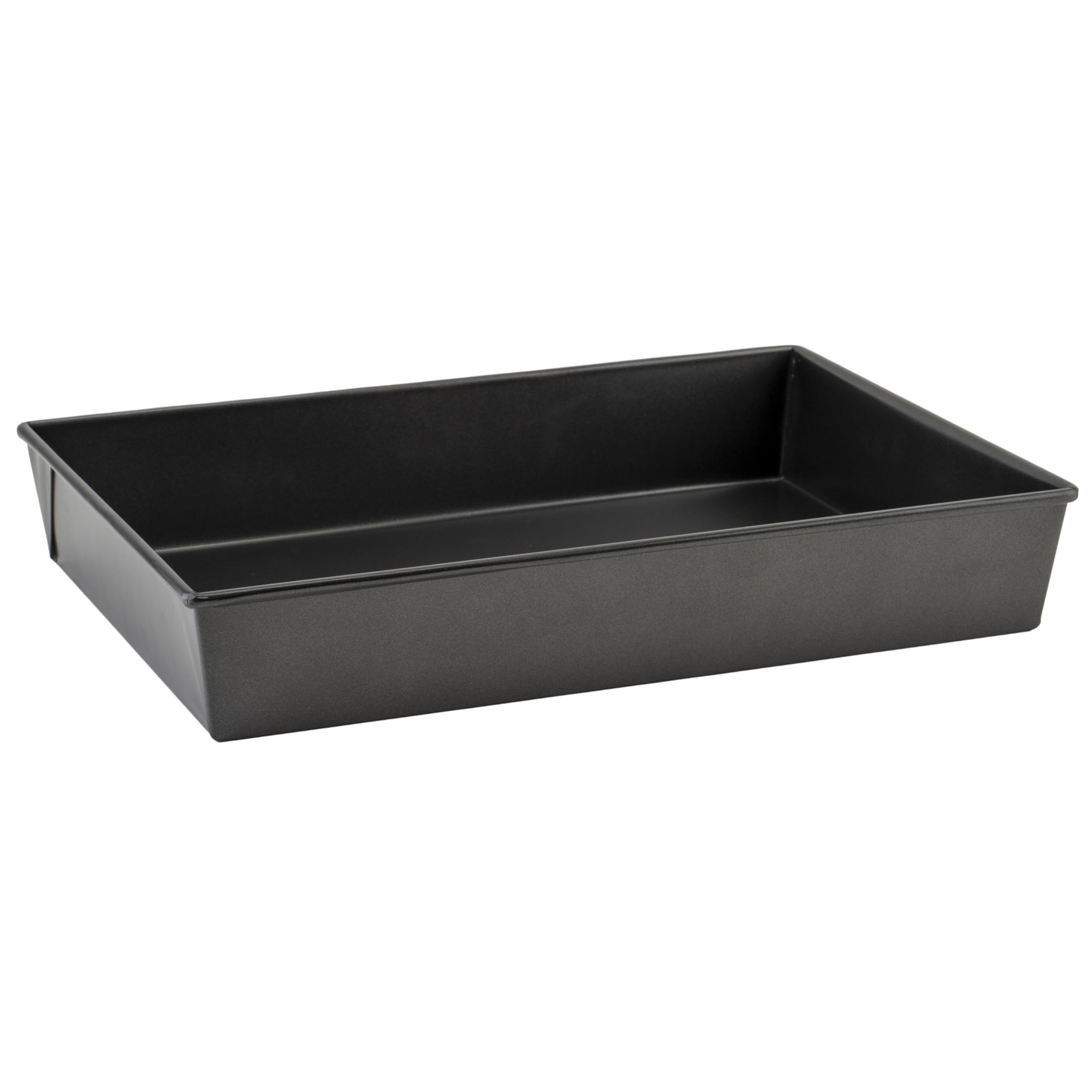 Winco front view of full-size cake pan showing sturdy construction and capacity