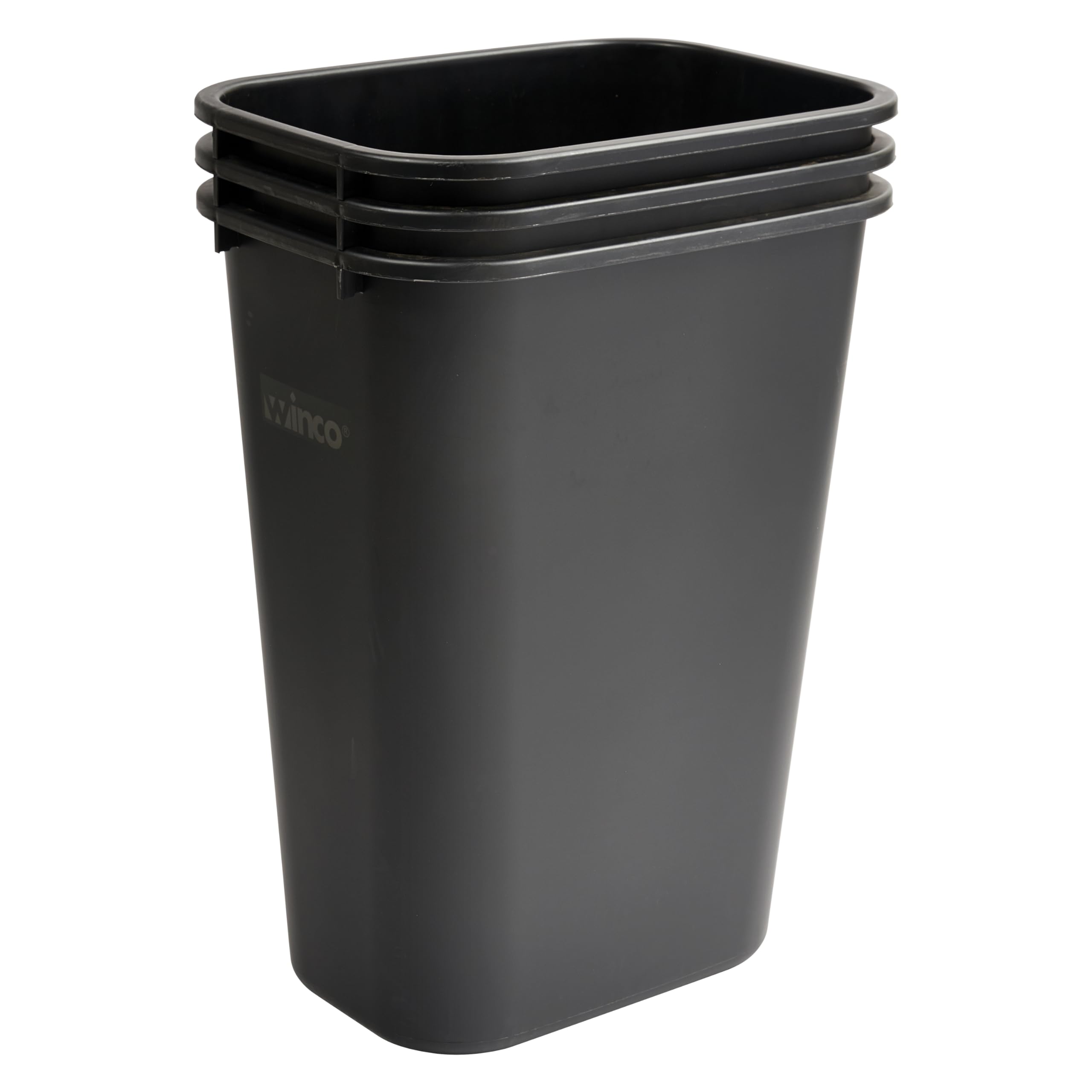 Winco top rim closeup with rolled edge highlighting durability and safer handling