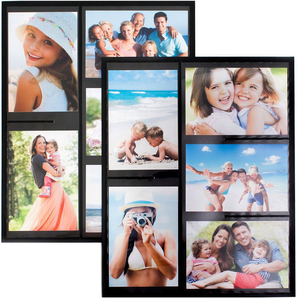 Wind and Sea front view on fridge showing neat organized photos and tidy kitchen