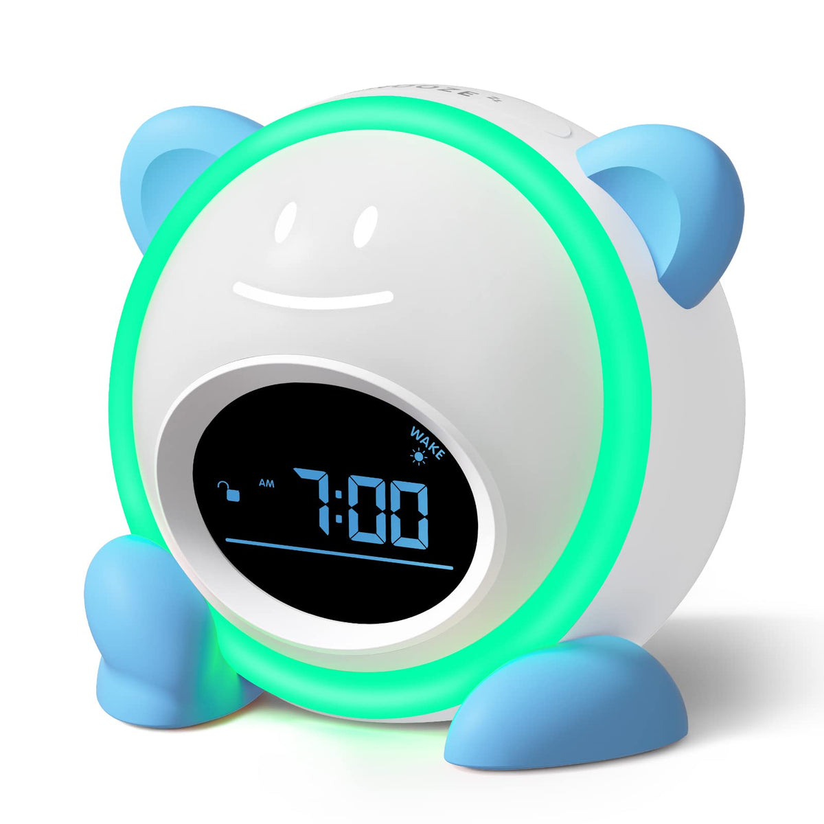 Windflyer Little Teddi front view showing clock face and blue housing for easy routine