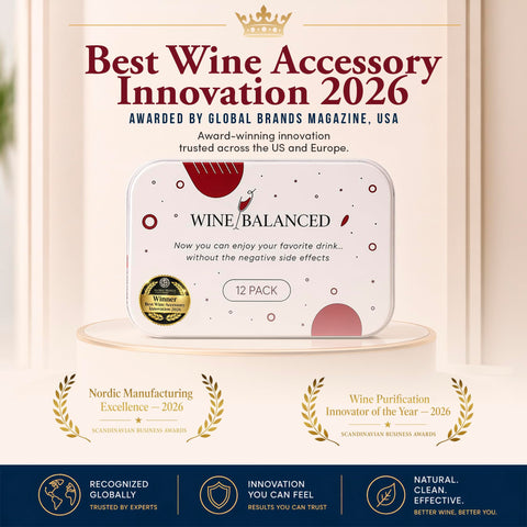 Wine Balanced sachet close-up showing texture and natural ingredients for clear confidence