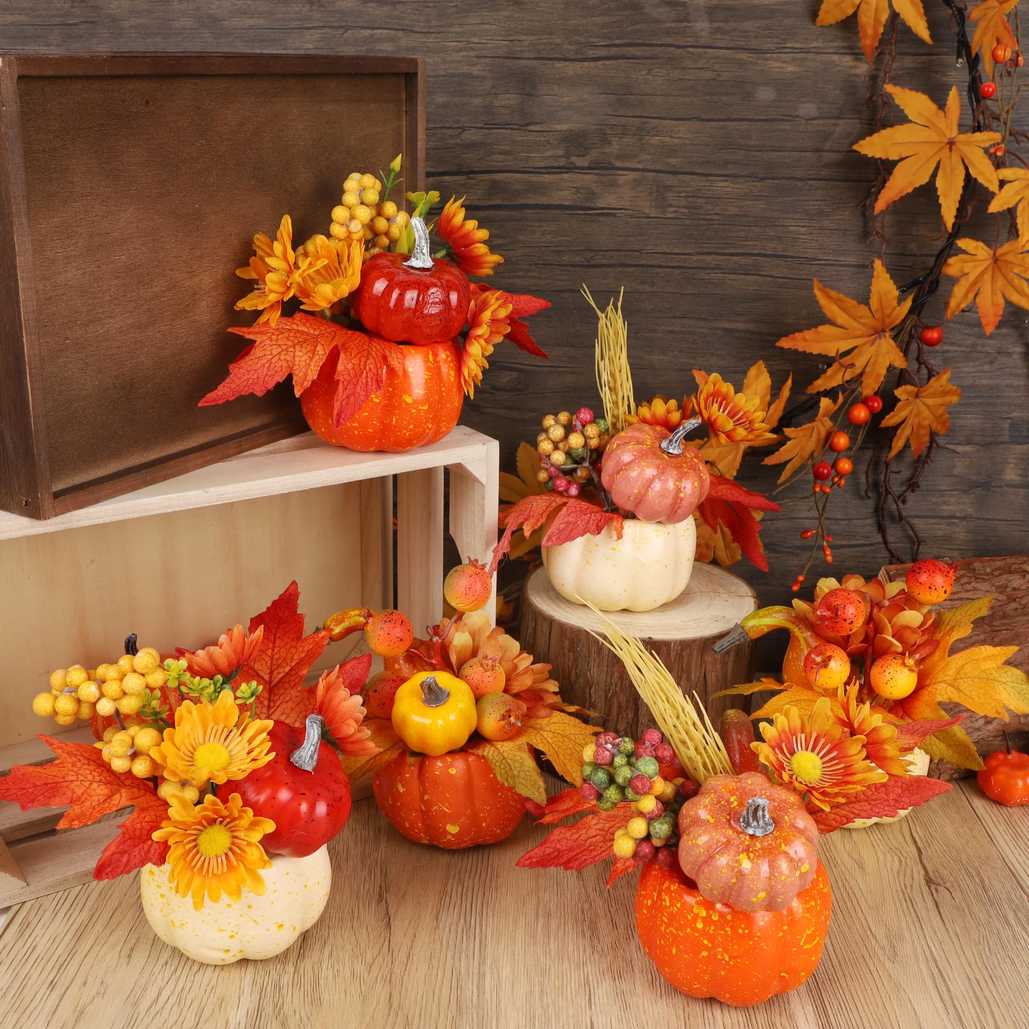 winemana pumpkins in a porch basket offering welcoming entryway decor