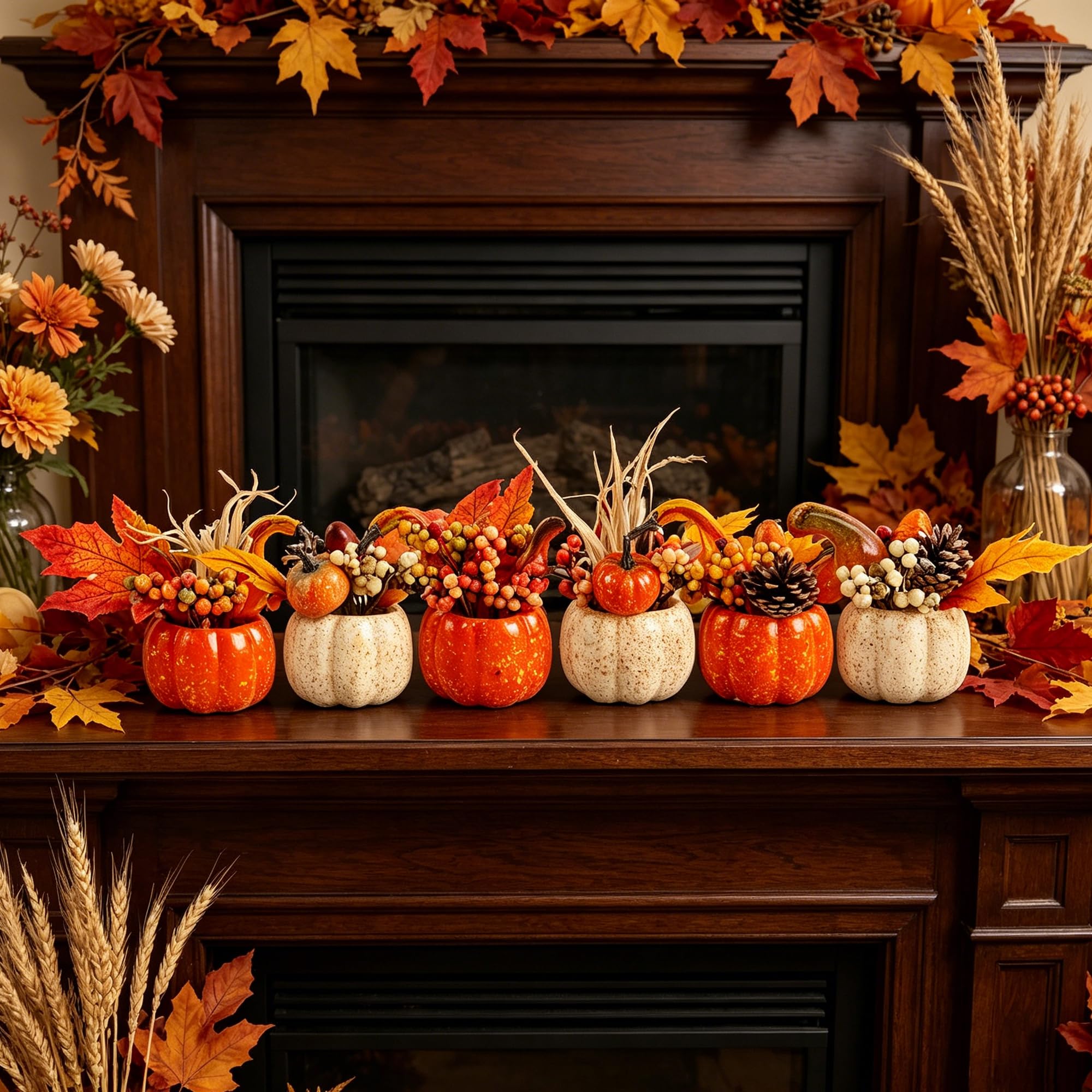 winemana mantel display paired with candles for festive ambiance