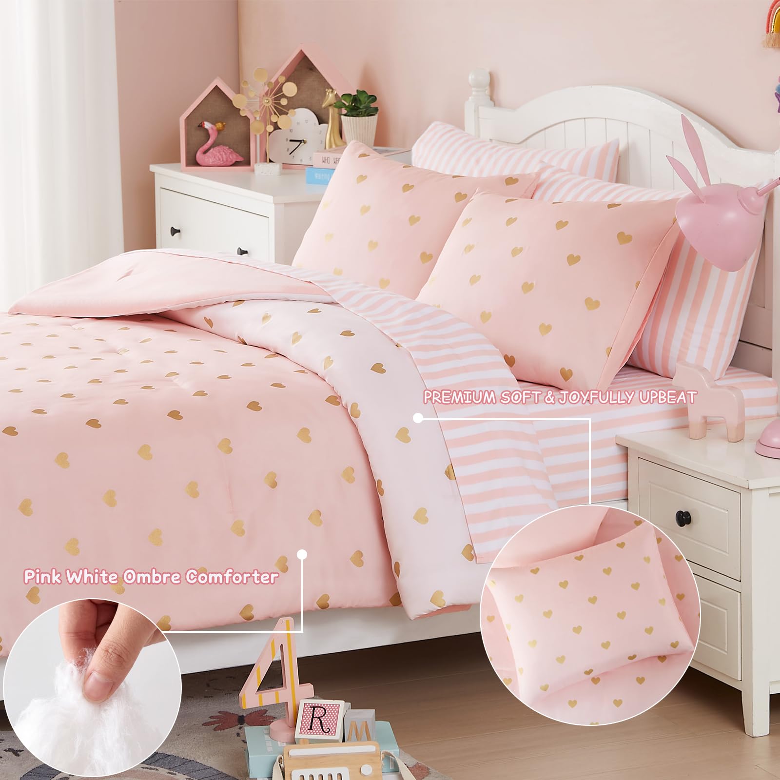 Wink Deer comforter in use on a styled bedroom showcasing full look benefit: coordinated decor