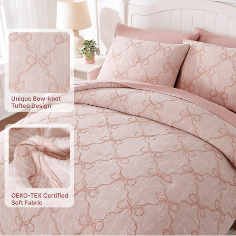 Wink Deer shams and pillowcases showing bow detail and neat finish