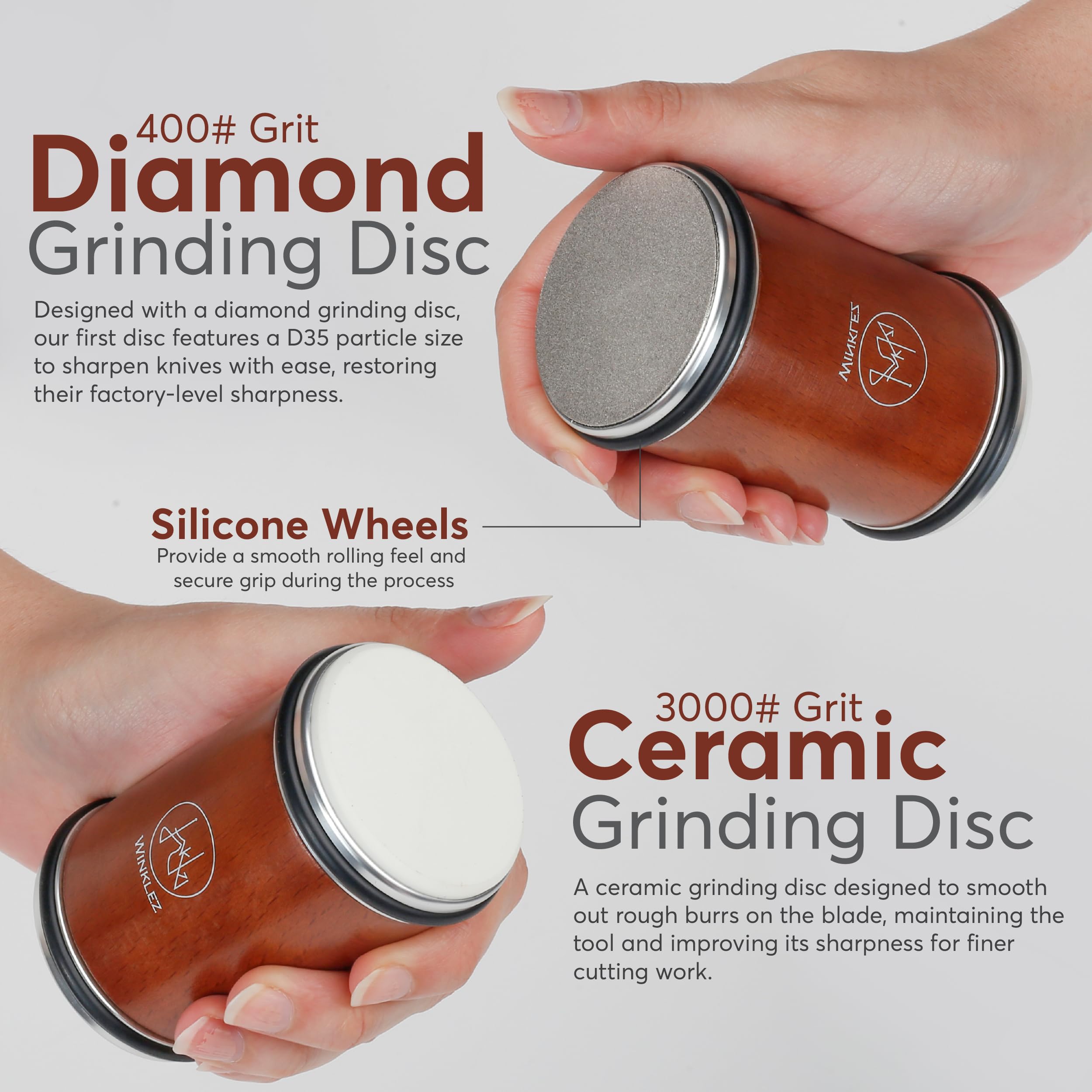 Winklez magnetic angle guides detail showing selectable 10°–25° precision benefit