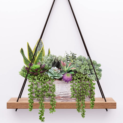Winlyn styled on a mantel adding instant greenery and decorative warmth