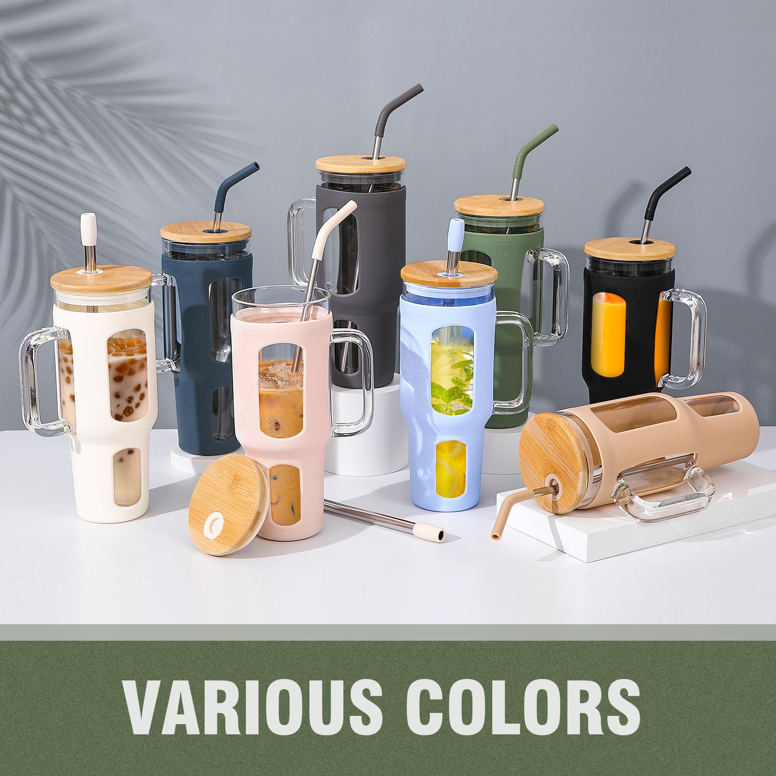 WINSA olive tumbler on kitchen table styling, suggests everyday lifestyle use