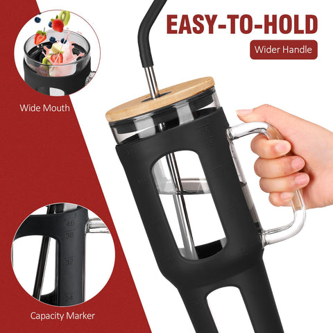 WINSA two reusable straws displayed, pearl and slim, offering versatile drinking options