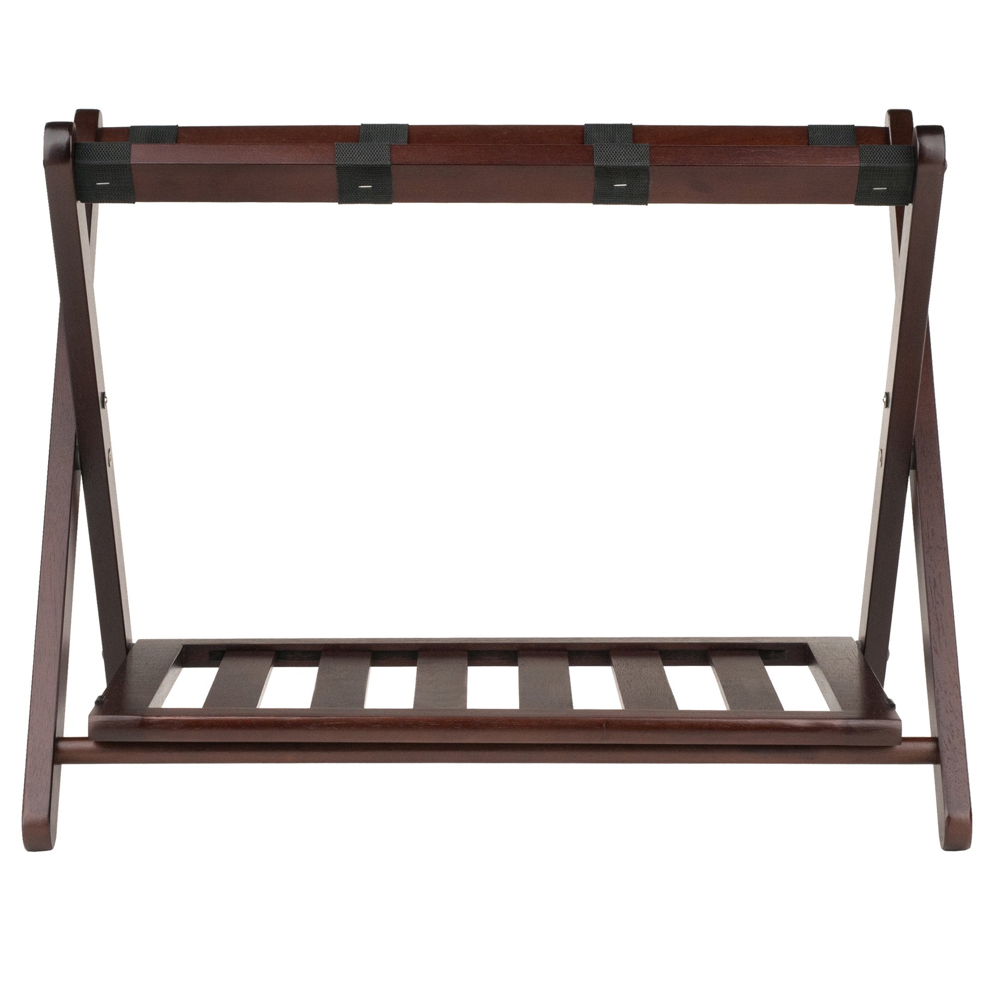 Winsome lower slatted shelf detail showing shoe storage and tidy floor protection