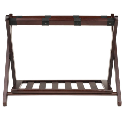 Winsome lower slatted shelf detail showing shoe storage and tidy floor protection