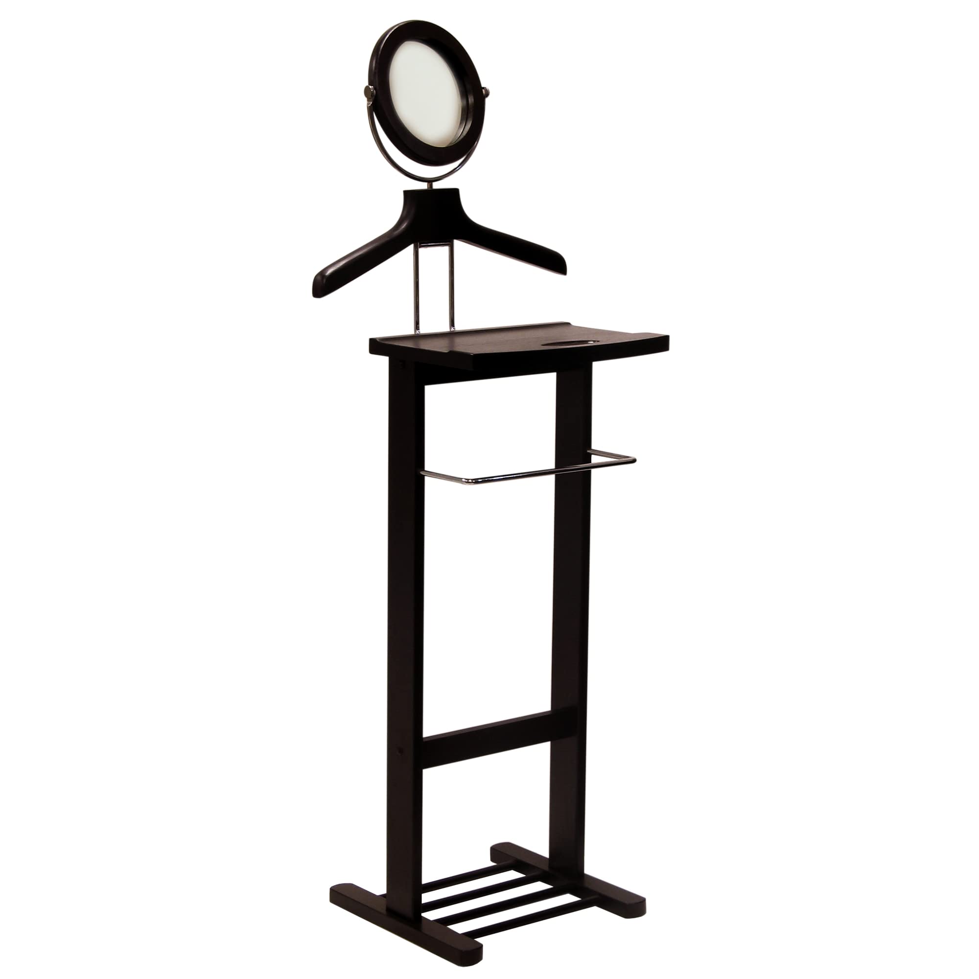 Winsome Carson front view showing full valet stand and organized outfit