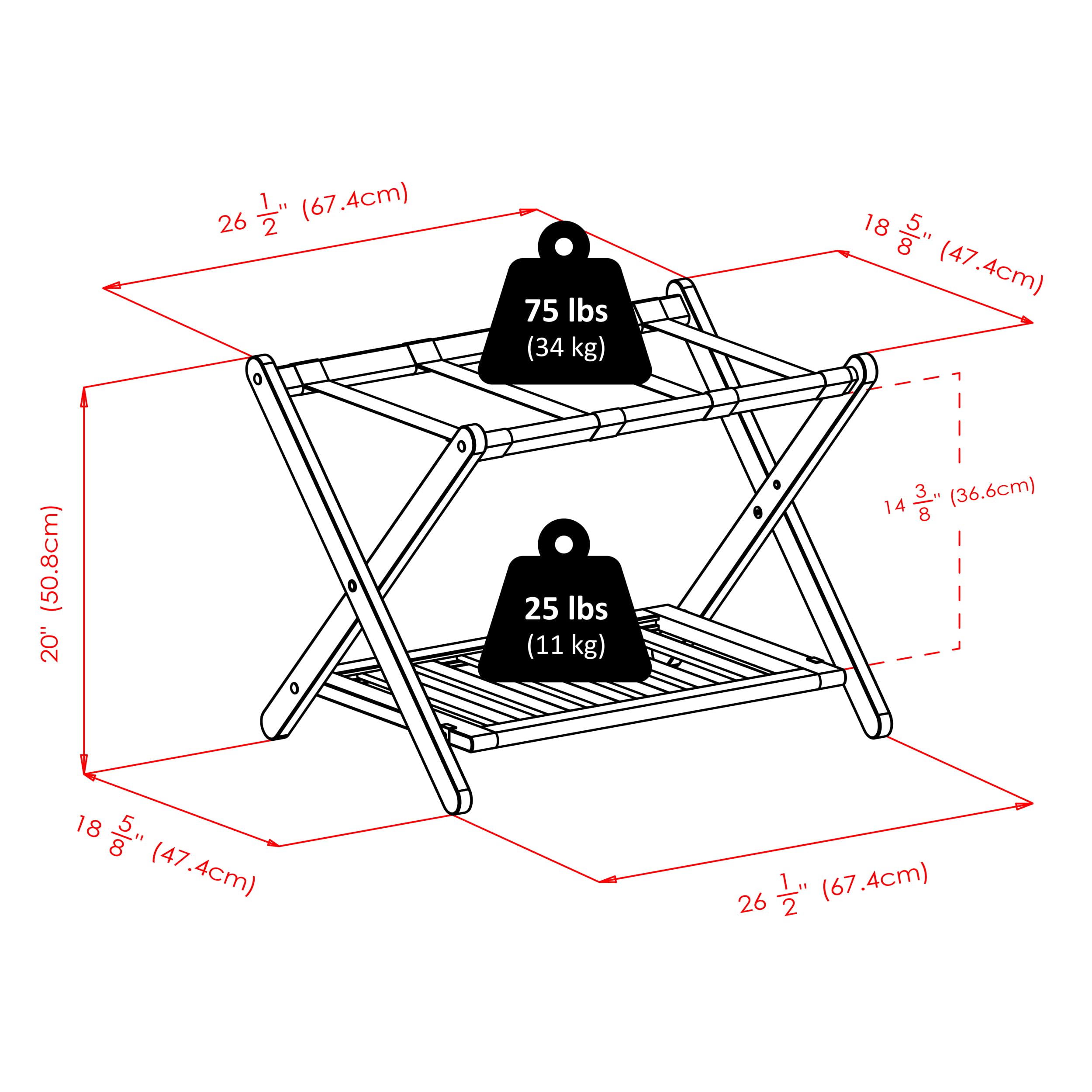 Winsome in-bedroom styling with luggage on rack showing neat guest-ready presentation