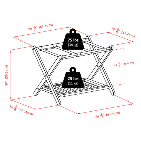 Winsome in-bedroom styling with luggage on rack showing neat guest-ready presentation
