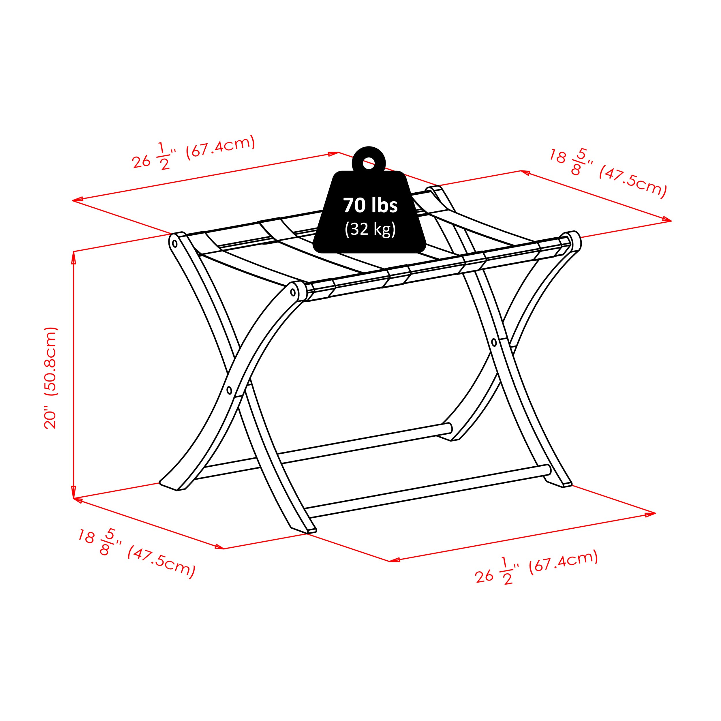 Winsome Scarlett next to chair showing scale and compact footprint benefit