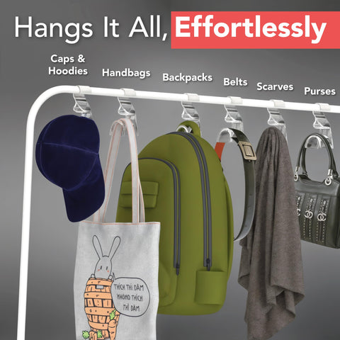 Wiosi hanger displayed on vanity illustrating tidy storage and accessible styling
