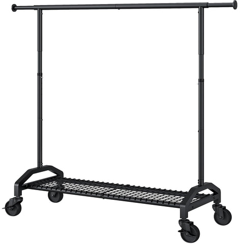Wiracks front view full assembled rack showing wide hanging capacity and sturdy frame